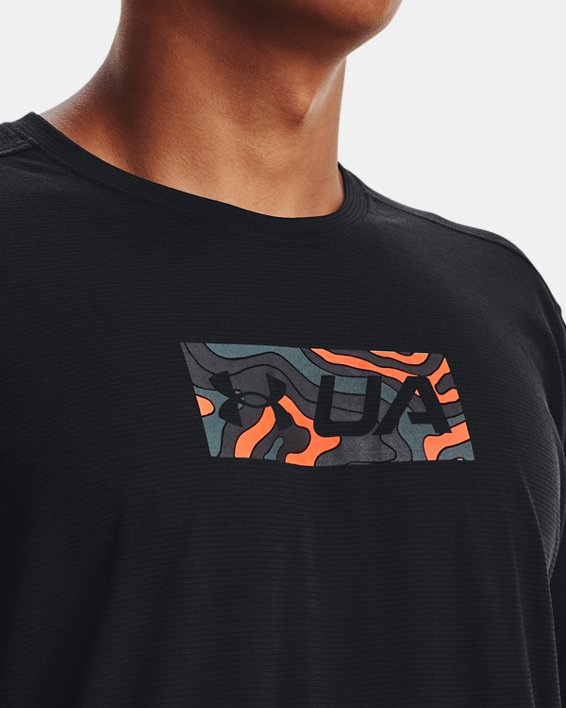 Men's UA Streaker Graphic T-Shirt in Black image number 3